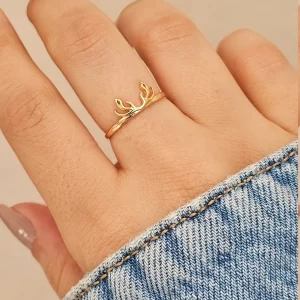 انگشتر مینیمال شاخ گوزن