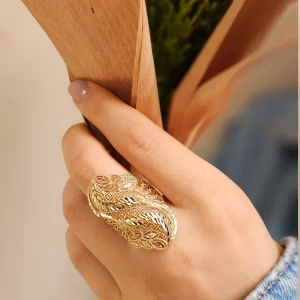 انگشتر فیوژن طرح برگ