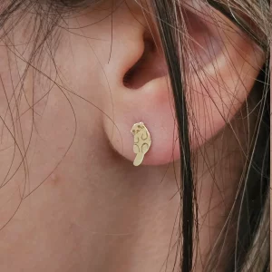 گوشواره میخی طرح گربه